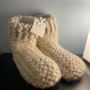 Lemon Soft Cream Knit Booties
